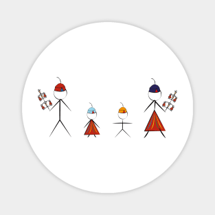 Madeira Island Stick Figure Family inspired by Folklore Magnet